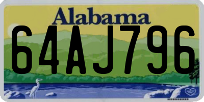 AL license plate 64AJ796
