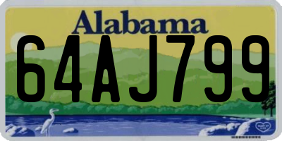 AL license plate 64AJ799