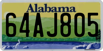 AL license plate 64AJ805