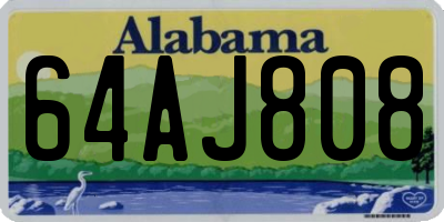 AL license plate 64AJ808