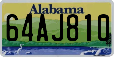 AL license plate 64AJ810