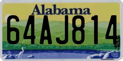 AL license plate 64AJ814