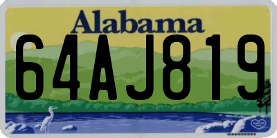 AL license plate 64AJ819