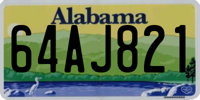 AL license plate 64AJ821