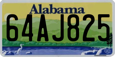AL license plate 64AJ825