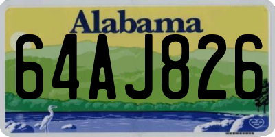 AL license plate 64AJ826