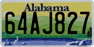 AL license plate 64AJ827