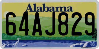 AL license plate 64AJ829