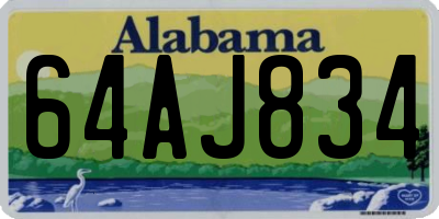 AL license plate 64AJ834