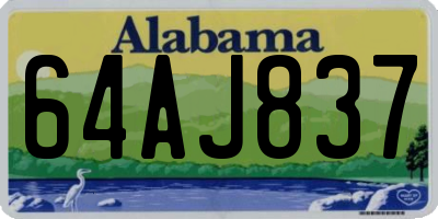 AL license plate 64AJ837