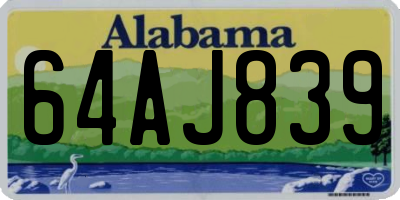 AL license plate 64AJ839