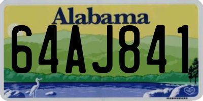 AL license plate 64AJ841