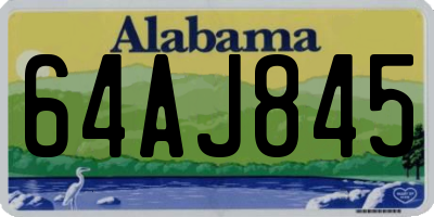 AL license plate 64AJ845