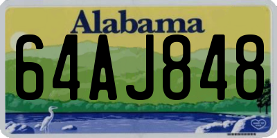 AL license plate 64AJ848
