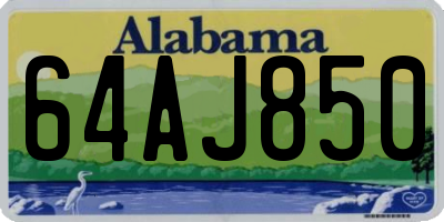 AL license plate 64AJ850