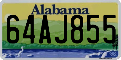 AL license plate 64AJ855