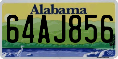 AL license plate 64AJ856