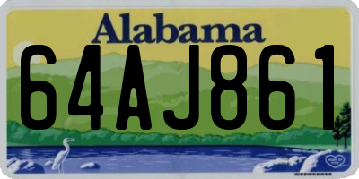 AL license plate 64AJ861
