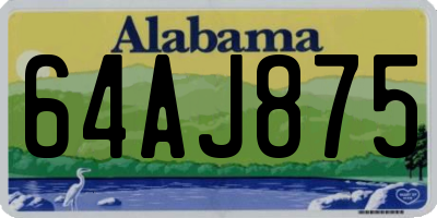 AL license plate 64AJ875