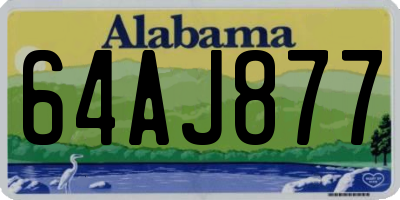 AL license plate 64AJ877
