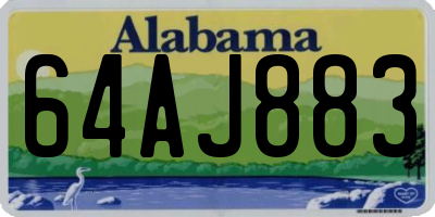 AL license plate 64AJ883