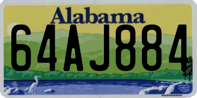 AL license plate 64AJ884