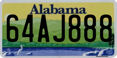 AL license plate 64AJ888