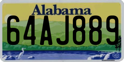 AL license plate 64AJ889