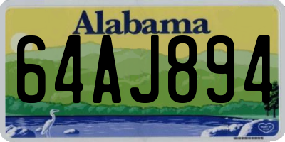 AL license plate 64AJ894