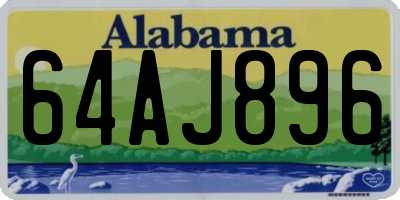 AL license plate 64AJ896