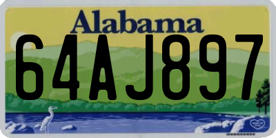 AL license plate 64AJ897