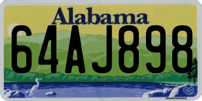 AL license plate 64AJ898