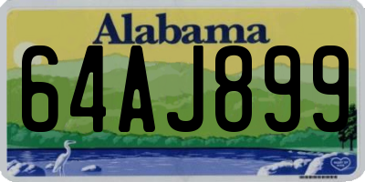 AL license plate 64AJ899