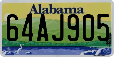 AL license plate 64AJ905