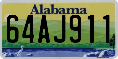 AL license plate 64AJ911