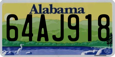 AL license plate 64AJ918