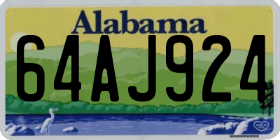 AL license plate 64AJ924