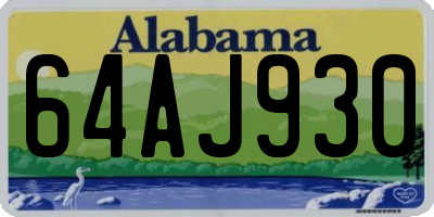 AL license plate 64AJ930