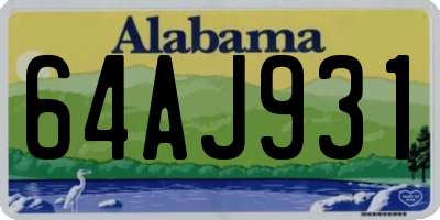 AL license plate 64AJ931