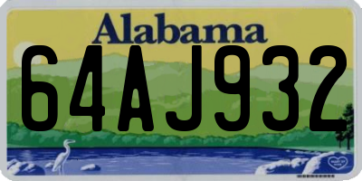 AL license plate 64AJ932