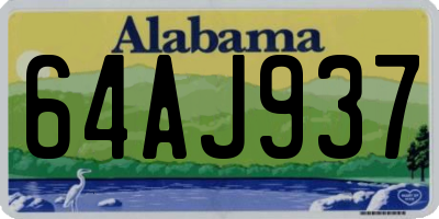 AL license plate 64AJ937