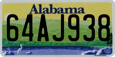AL license plate 64AJ938