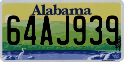 AL license plate 64AJ939