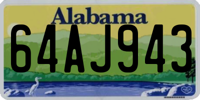 AL license plate 64AJ943