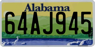 AL license plate 64AJ945