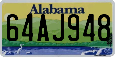 AL license plate 64AJ948