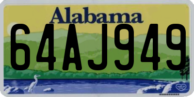 AL license plate 64AJ949