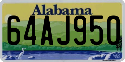 AL license plate 64AJ950