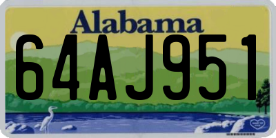 AL license plate 64AJ951