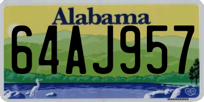 AL license plate 64AJ957